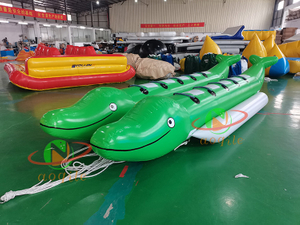 Water Games Equipment 0.9mm Pvc Inflatable Boat Towable Tube Inflatable Banana Boat For 10 Person