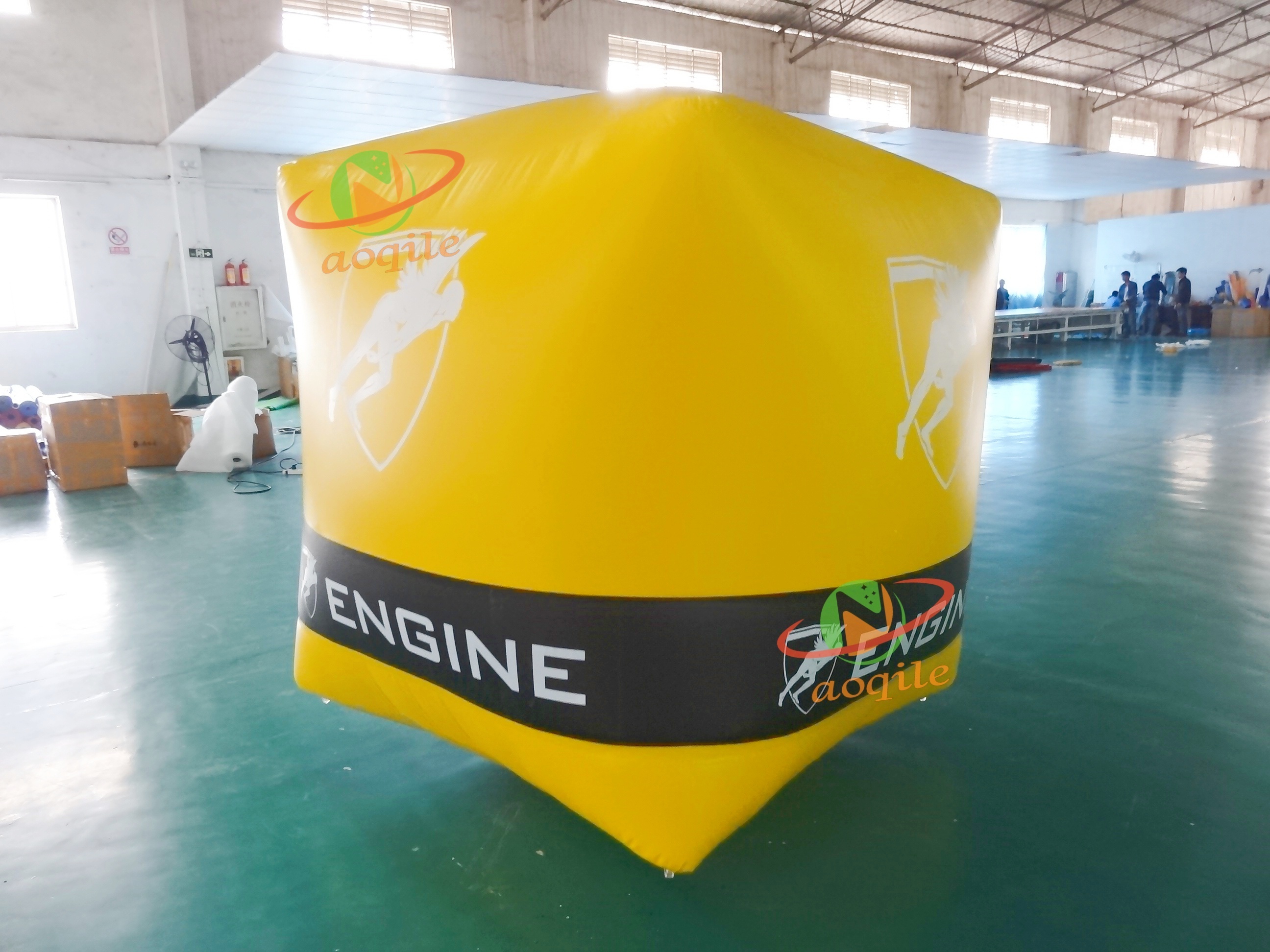 Floating Inflatable Cube Advertising Buoy On Water Special Inflatable Buoy For Swimming Competition