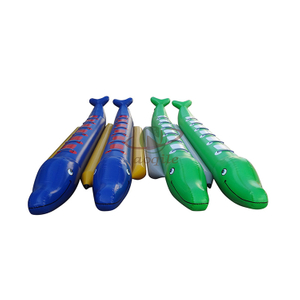 Water Sports Towable Missile Type Ski Floating Double Tube Inflatable Banana Boat