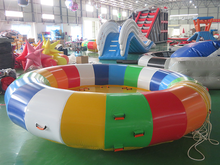 Factory direct sales Rotating Towable Tube Gyro multicolour Inflatable Disco Boat