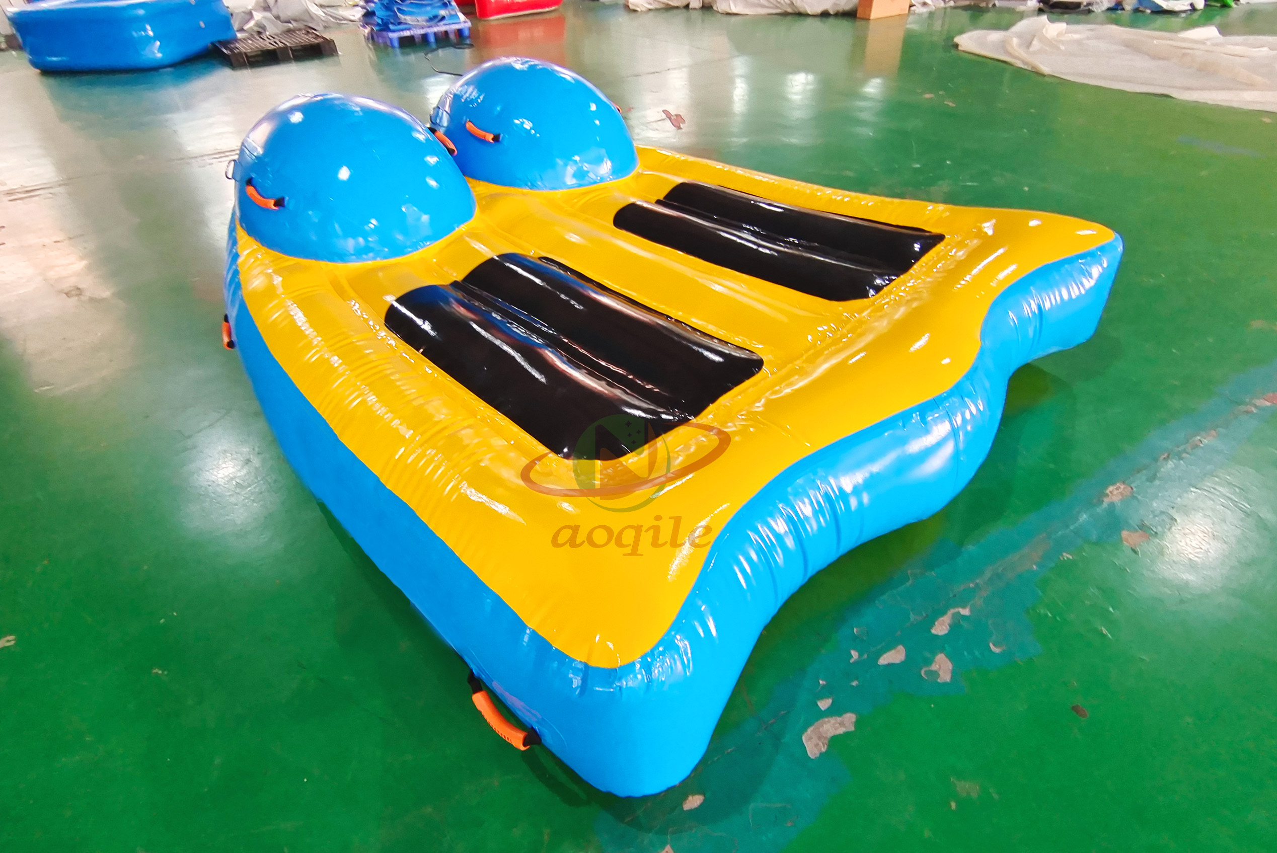 Watersports water sofa Towable Aqua Floating Fly Tube 2 Person Inflatable Sofa Towable Tube for Boating