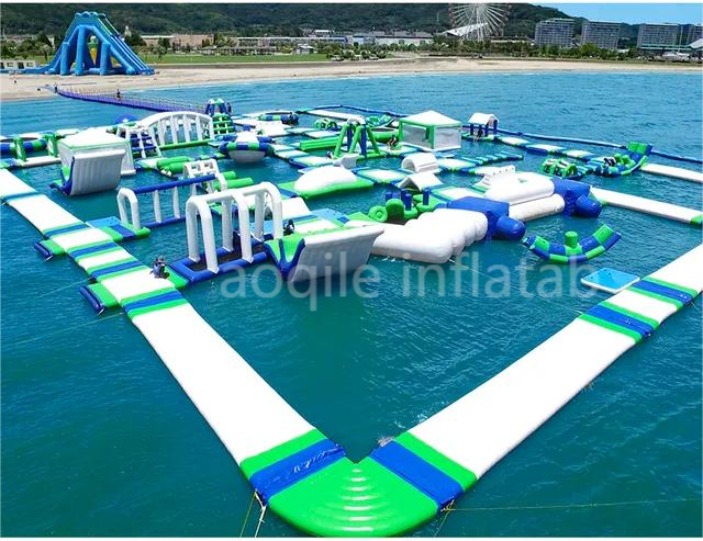 customized Aquatic Sport Platform Inflatable Floating Water Park For Adult and Kids