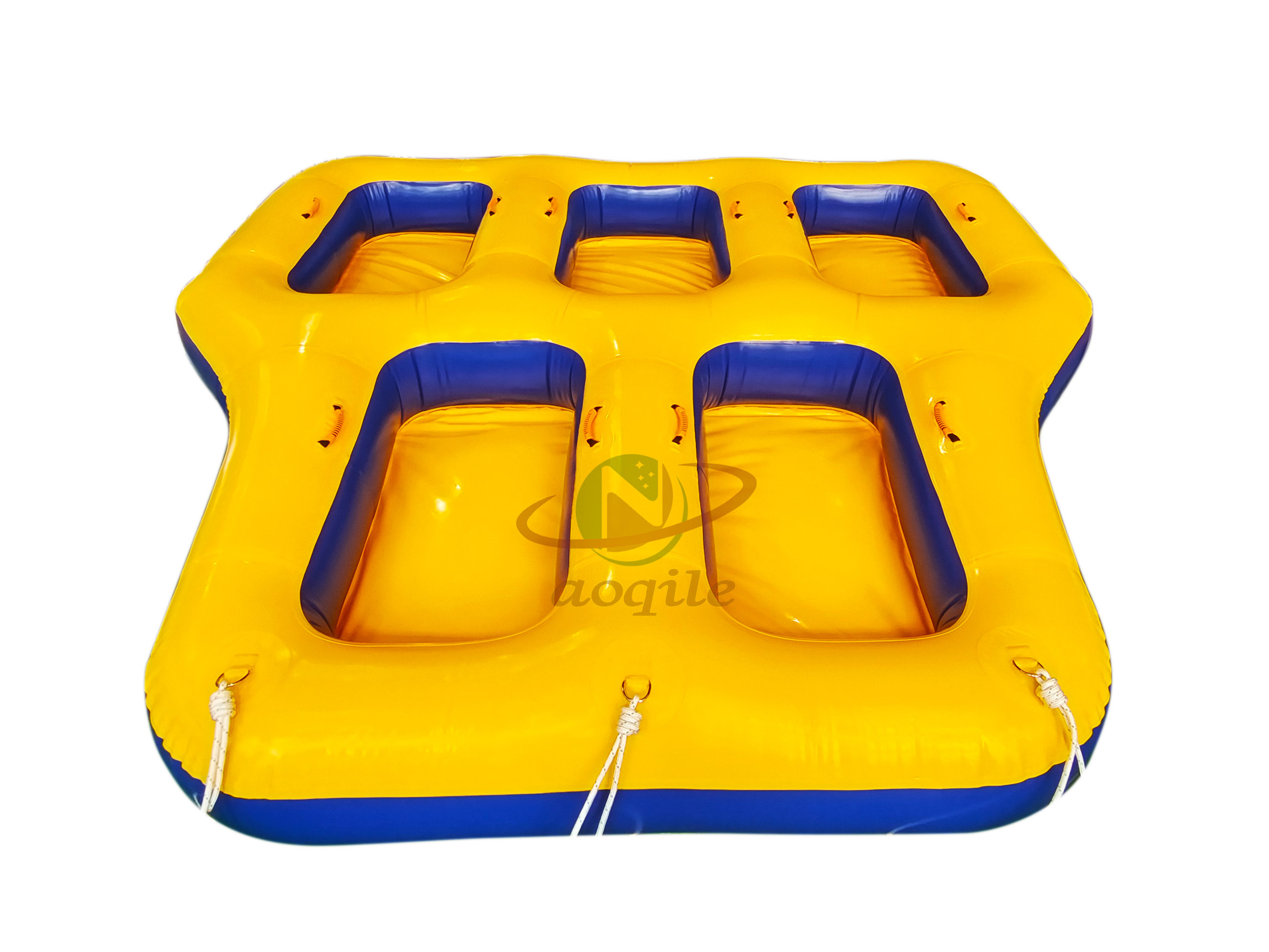 Classic Design 7 Person Portable 0.9mm PVC Tarpaulin Water Sports Inflatable Donut Boat