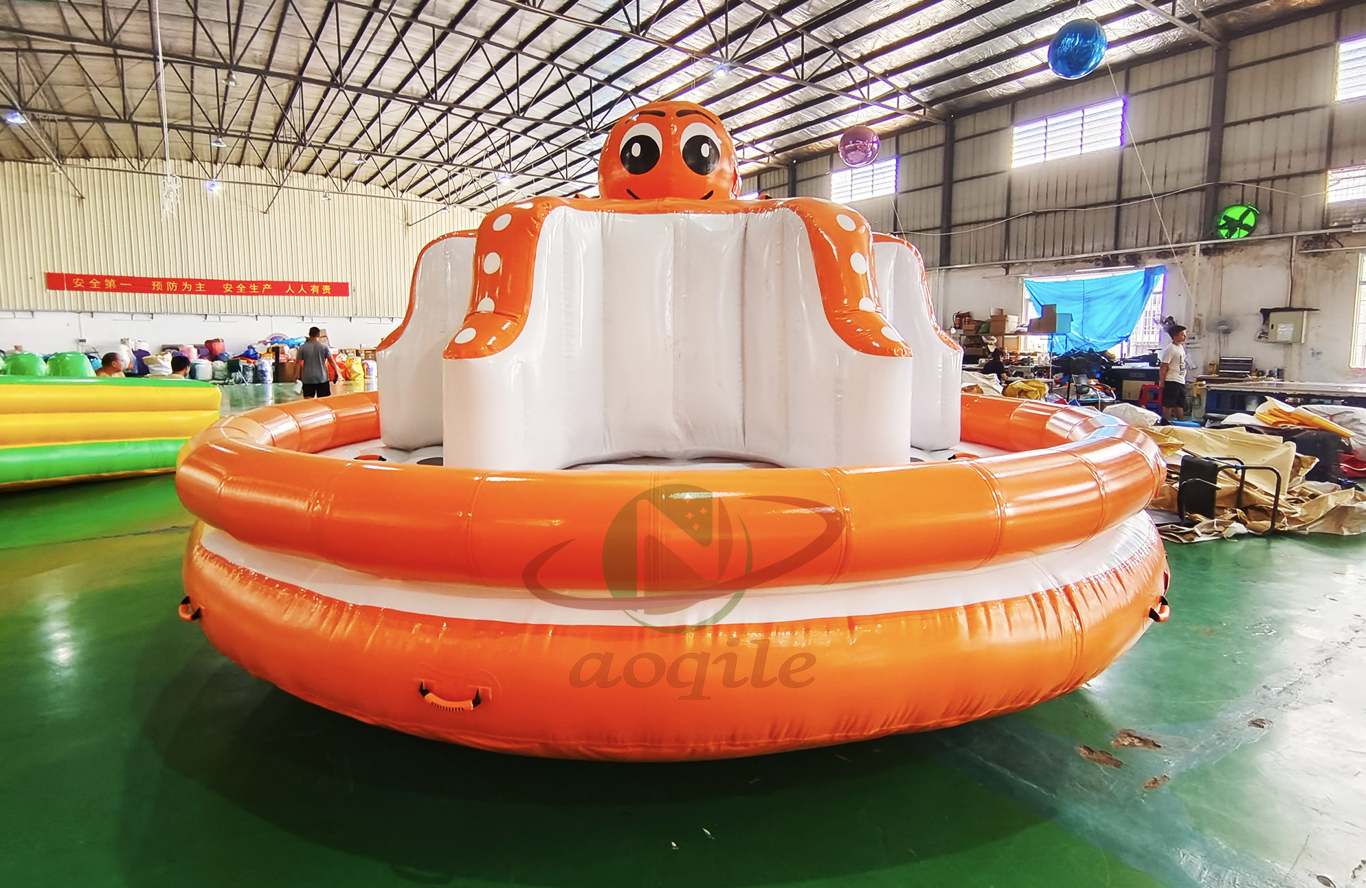 Inflatable Octopus Towable Water Sports , Inflatable Water Spinner Disco Towable