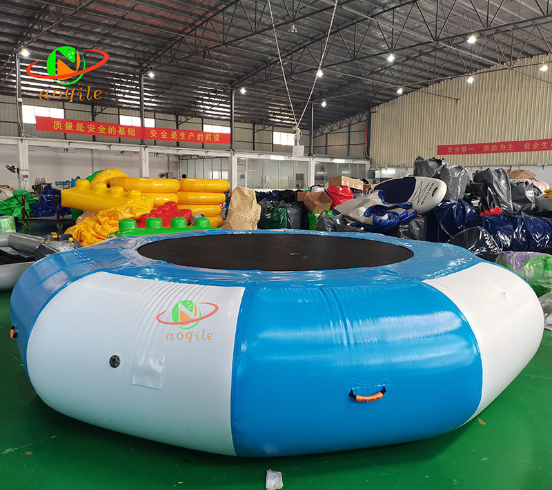 Aoqile Water Park Water Activities High-Quality 4-Meter Inflatable Water Steel Frame Trampoline for Events