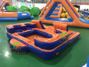 Outdoor Water Entertainment Equipment Inflatable Water Leisure Floating Island Platform Dock Sofa