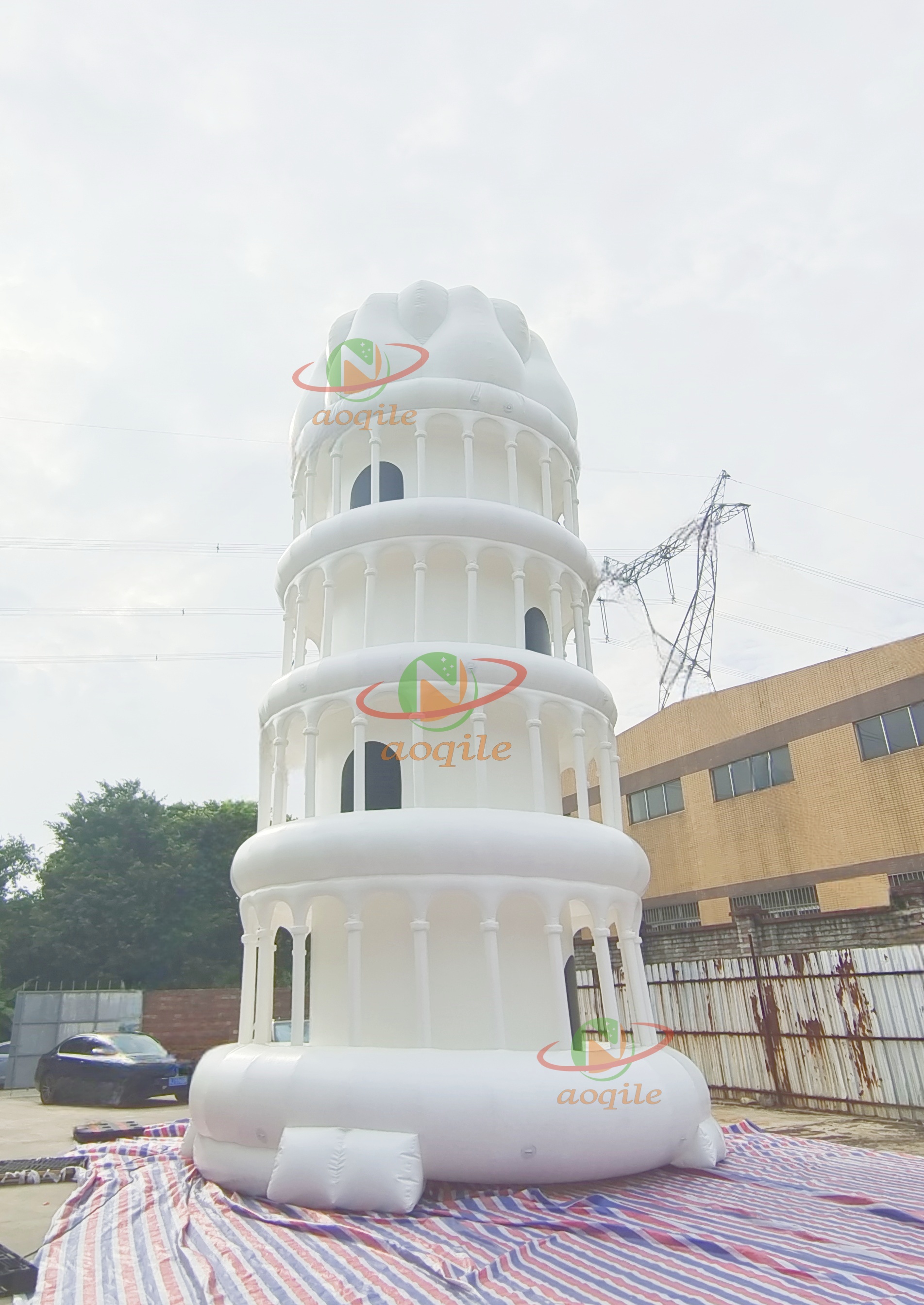 Aoqile Heavy Duty Inflatable Tall Tower Stable Structure for Outdoor Exhibition Opening Ceremony for Events