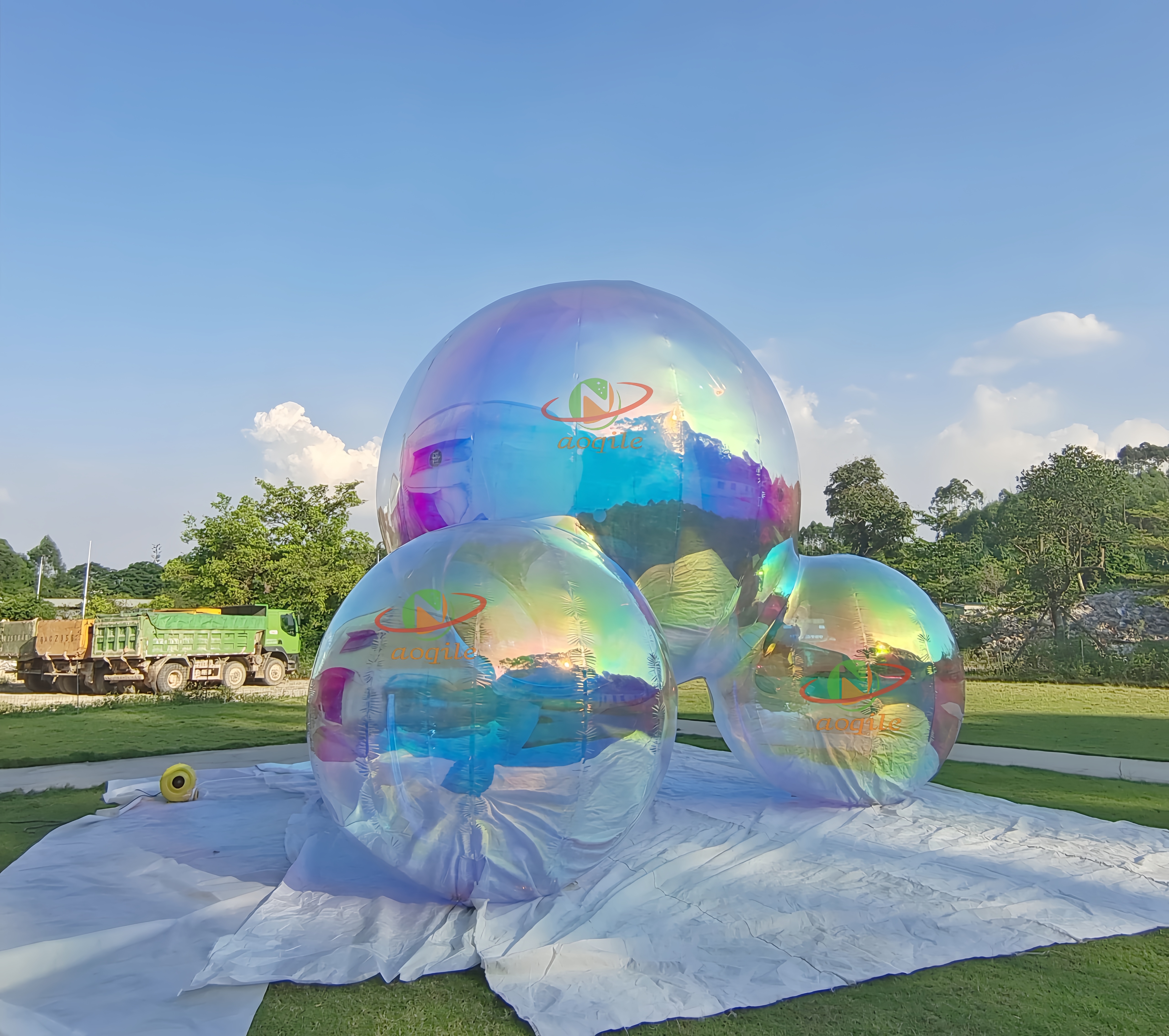 Inflatable Metallic Ball Decorative Inflatable Mirror Ball Metallic Balloons Big Shiny Giant Inflatable Balls