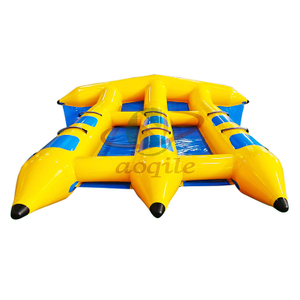 Popular Water Sports Inflatable colours PVC Banana Boat Towable Sea Toy Kayak Flying Fish