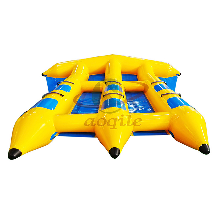 Popular Water Sports Inflatable colours PVC Banana Boat Towable Sea Toy Kayak Flying Fish