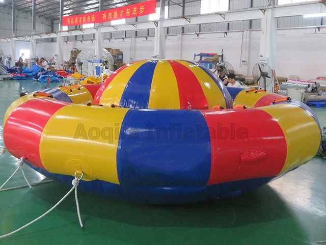 New Design Crazy UFO inflatable towable water sports rotating Flying Fish inflatable disco boat