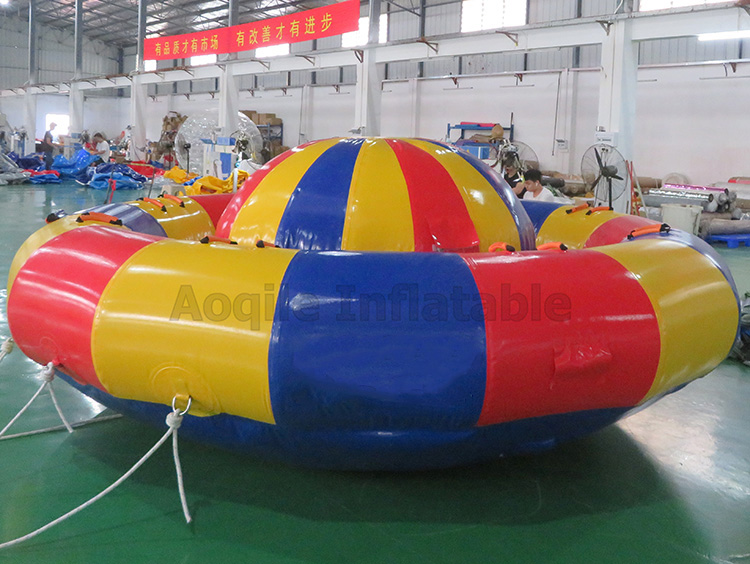 New Design Crazy UFO inflatable towable water sports rotating Flying Fish inflatable disco boat