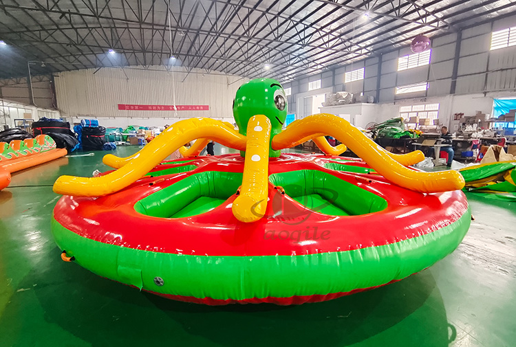 Factory direct sales Water Game Slide Tube Ski Boat Flying Fish Inflatable Octopus Circle Boat