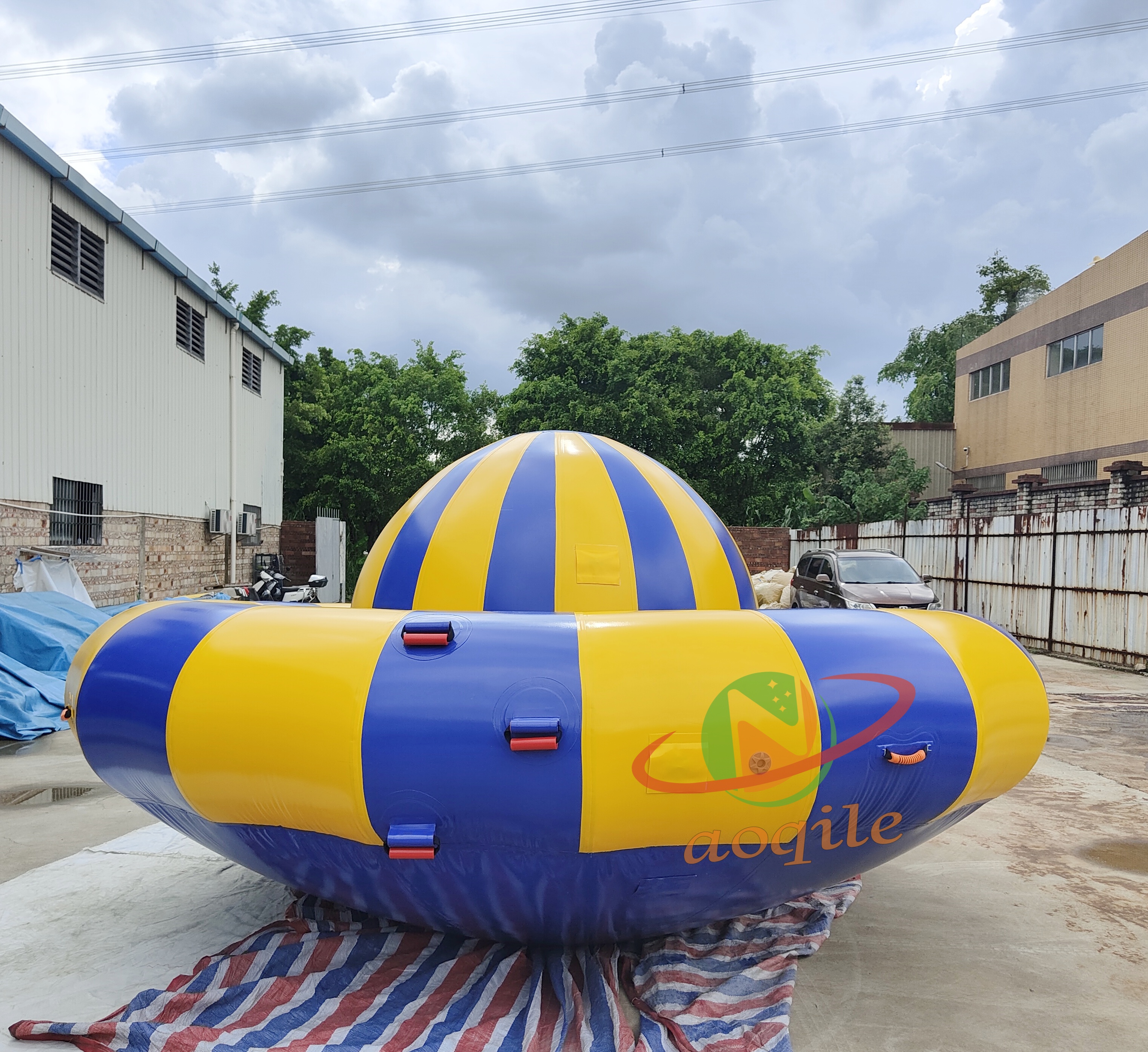 Crazy Water Motorboat Towing UFO Inflatable Disco Boat Towable Inflatable Boat Towable