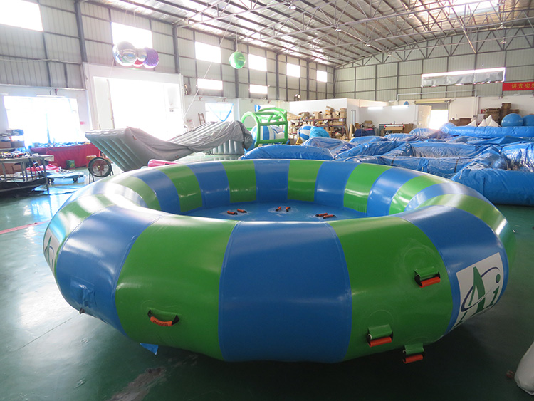 Commercial Large Water Park Rotating Roller Towable Inflatable Disco Boat