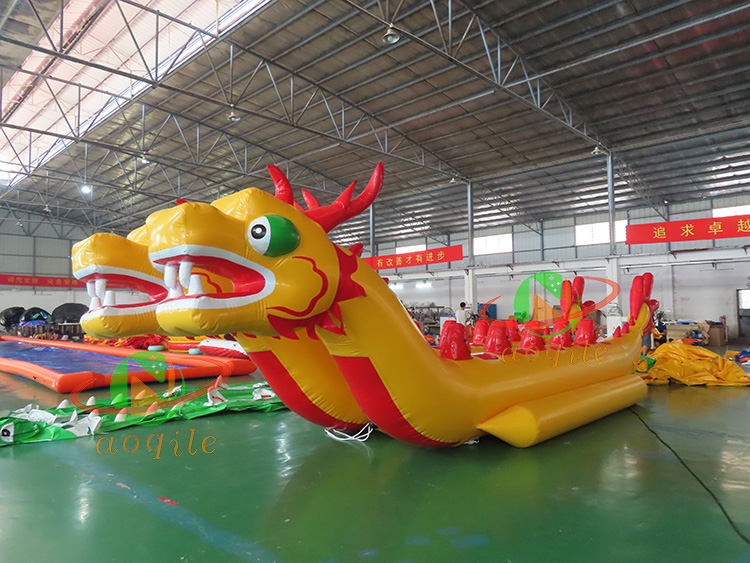 Crazy Water Sport Games Inflatable Dragon Boat Inflatable Towable Banana Boat For Sale Water Play Equipment Entertainments