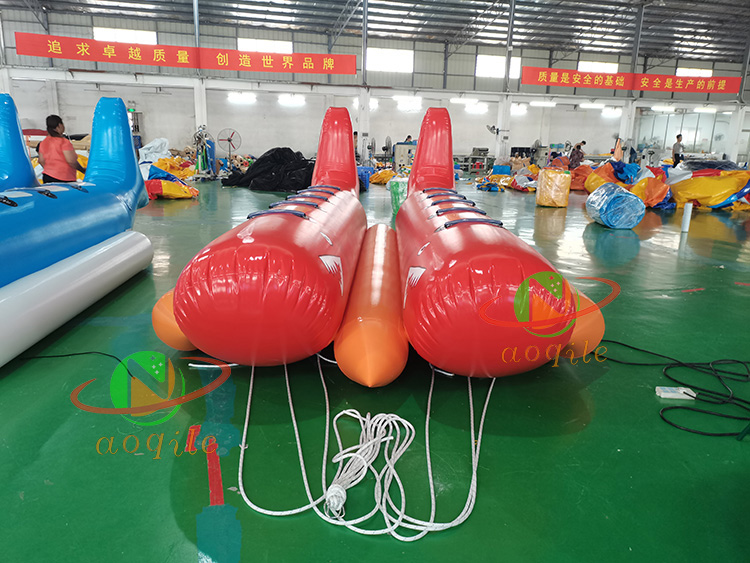 High quality 0.9mm PVC Aqua Park Water Sport Game Inflatable Flying Fish Banana Boat