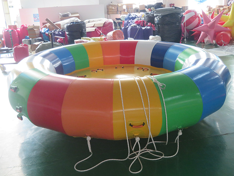 Factory direct sales Rotating Towable Tube Gyro multicolour Inflatable Disco Boat