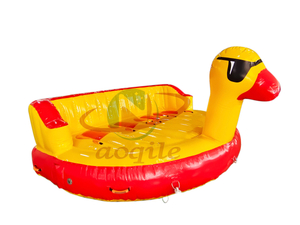 Commercial Inflatable Towable water floating Towable toy Big Inflatable Aqua water boat rides Duck Tube Boat