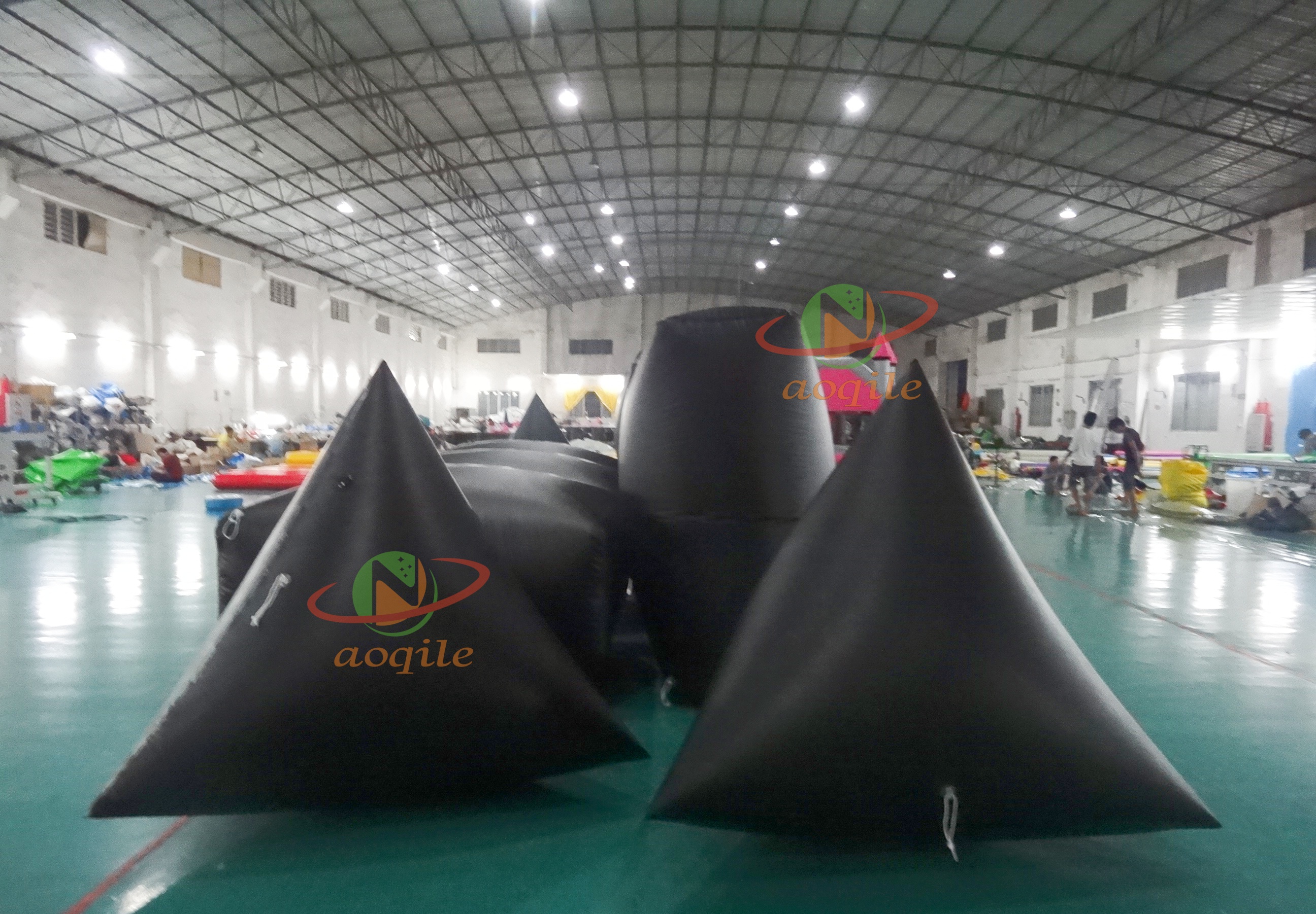 Factory Direct Sale Water Floating Triangle Mark Buoy Inflatable Buoy With Advertising