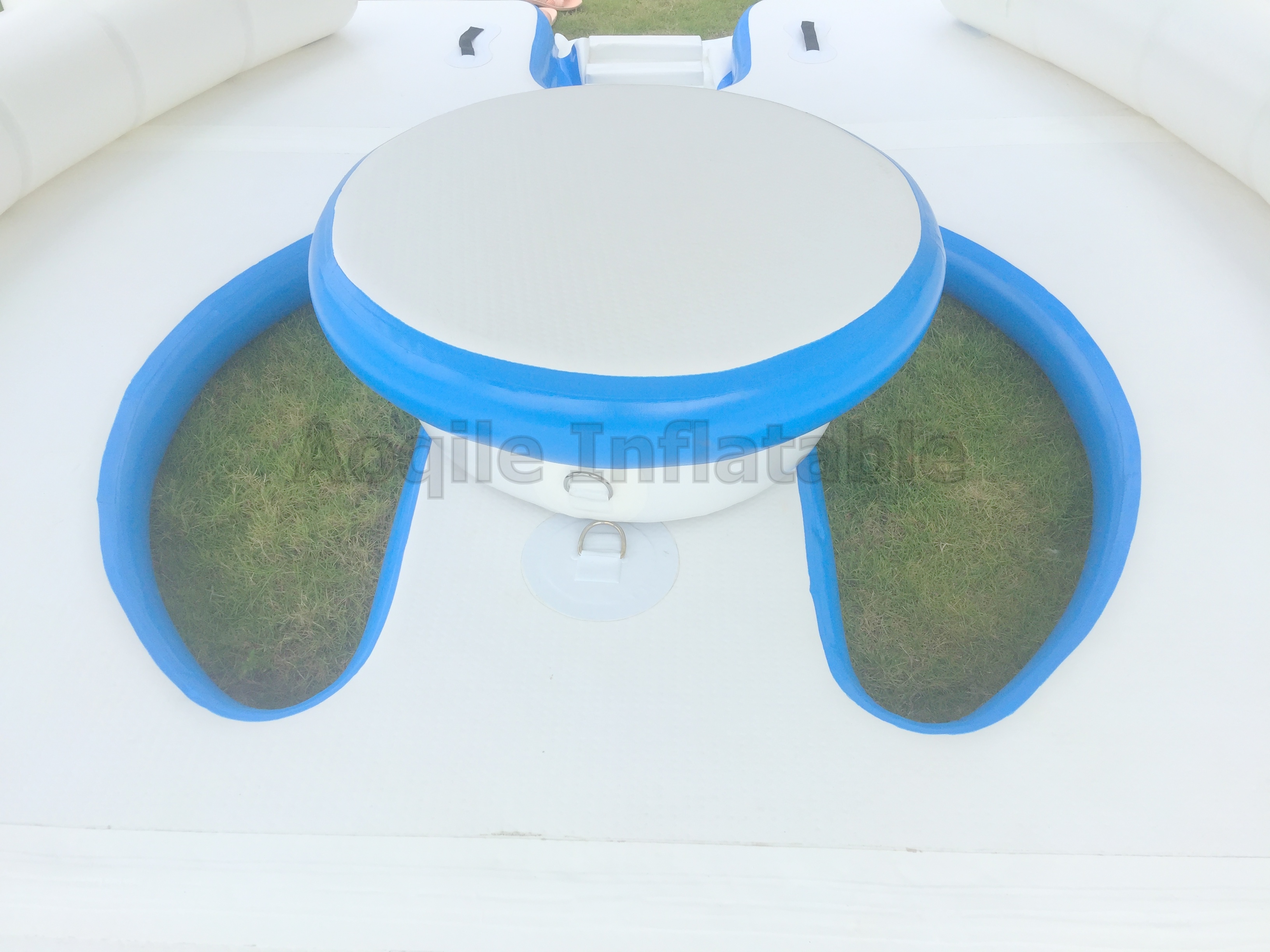 Upgraded Inflatable Floating Sun Deck Floating Island, Leisure And Entertainment Water Inflatable Platform With Table