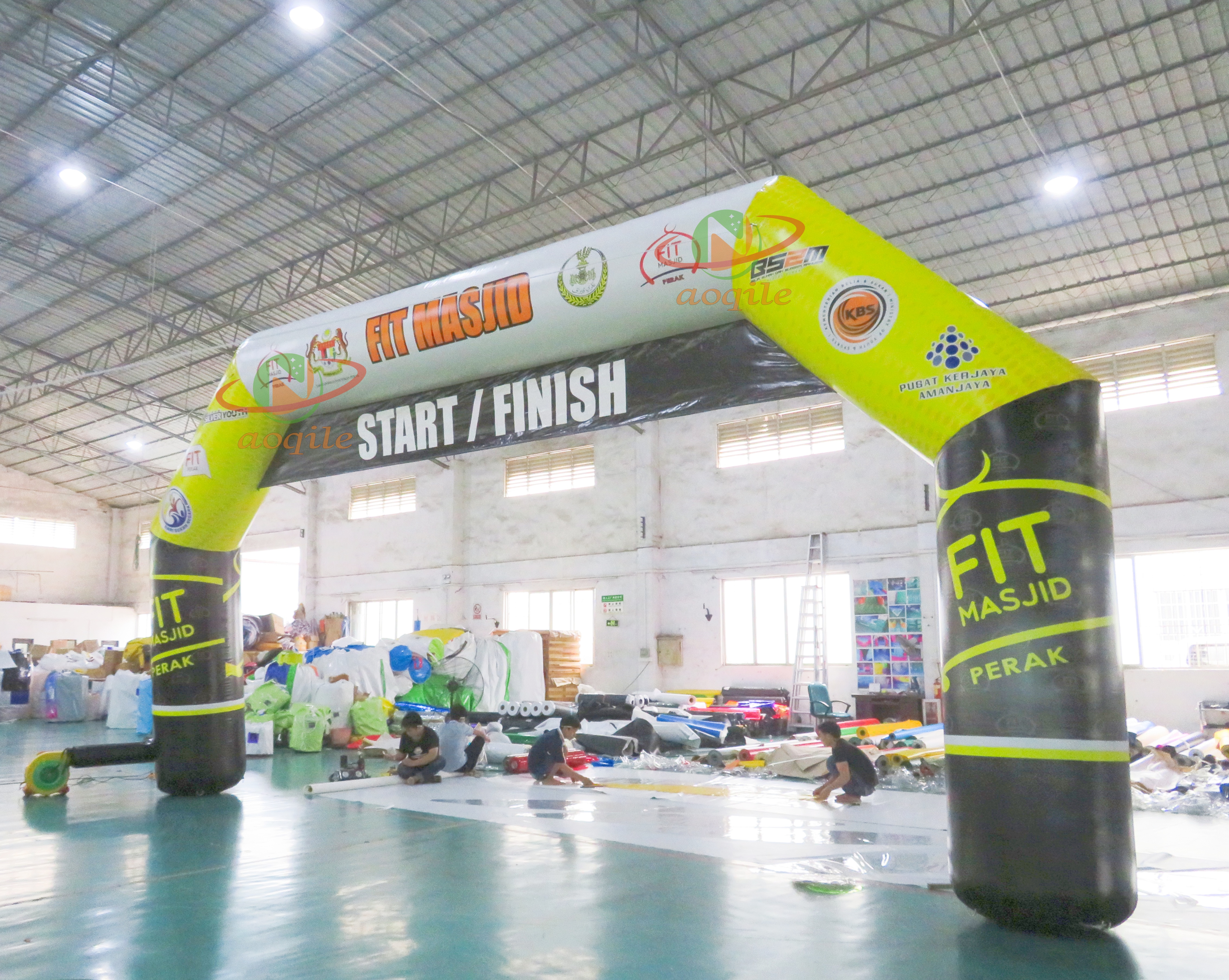 Sports Race Inflatable Star Finish Line Arch for Sports Event Decoration