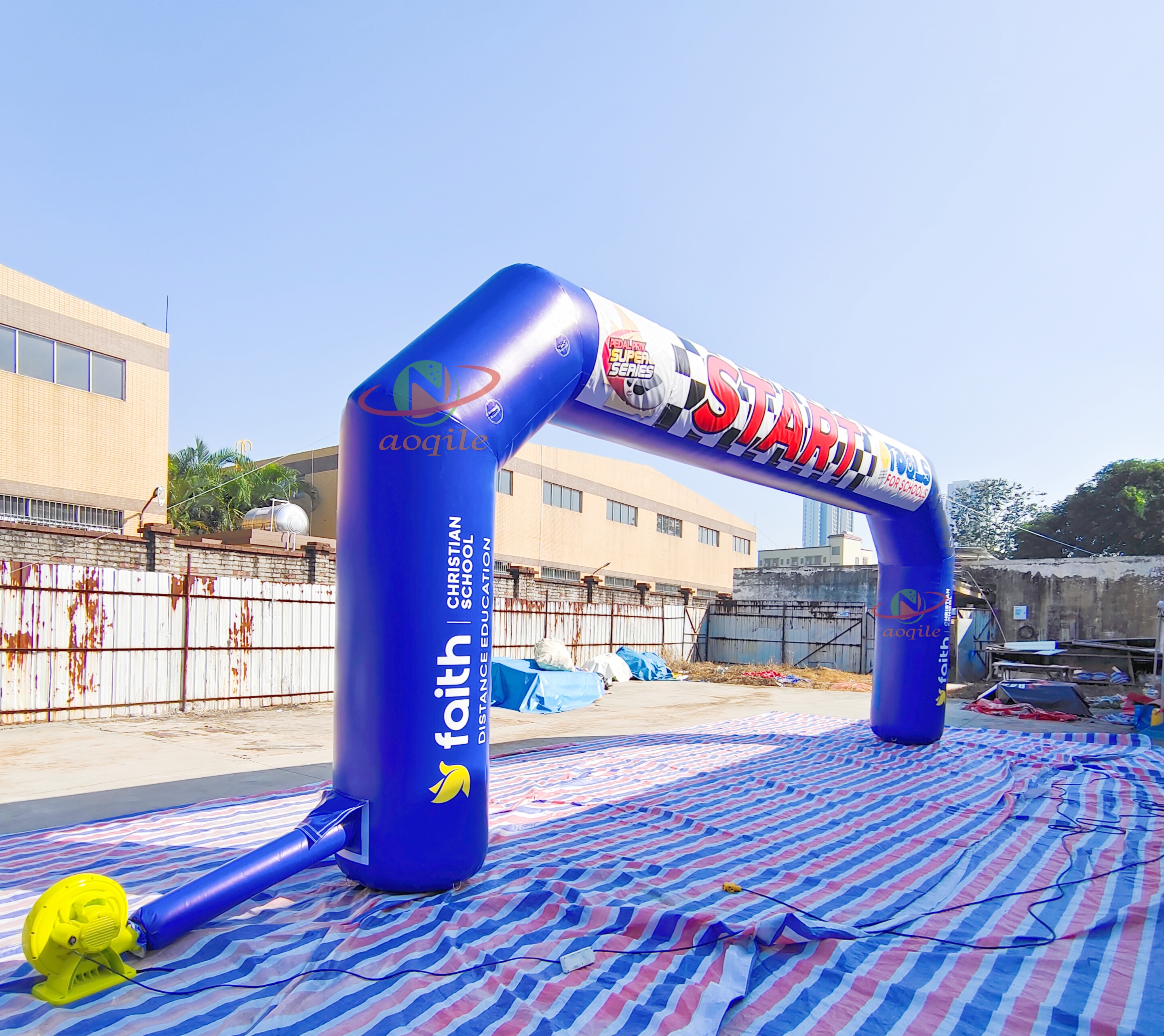 Inflatable Portable Arch Model Advertising Inflatable Competition Start And Finish Line Outdoor Arch