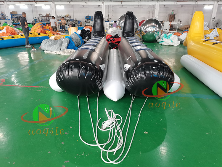 Water Multi Person Party Inflatable Flying Fish Shark Boat Tow Ski Double Tube Inflatable Banana Boat