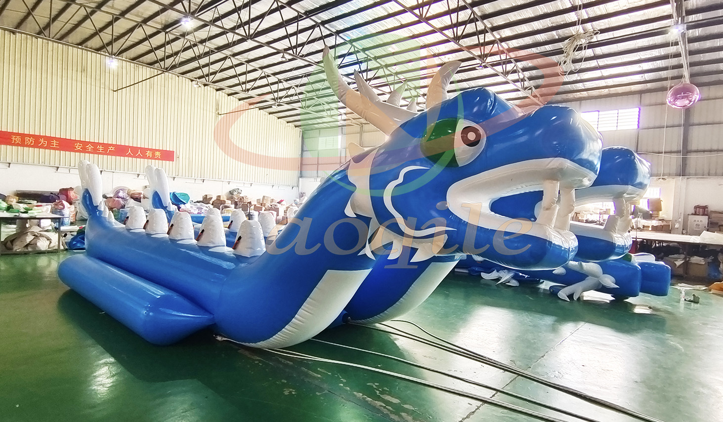 Hot water sports sea monster banana boats 10seats to 18seats Dragon inflatable towable boat for commercial rental use