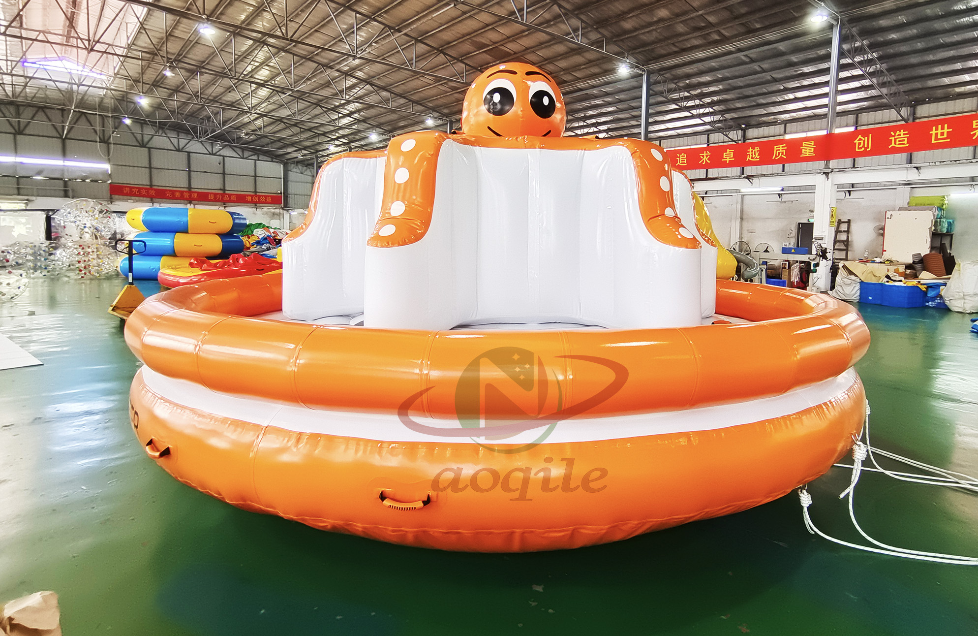 Inflatable Octopus Towable Water Sports , Inflatable Water Spinner Disco Towable