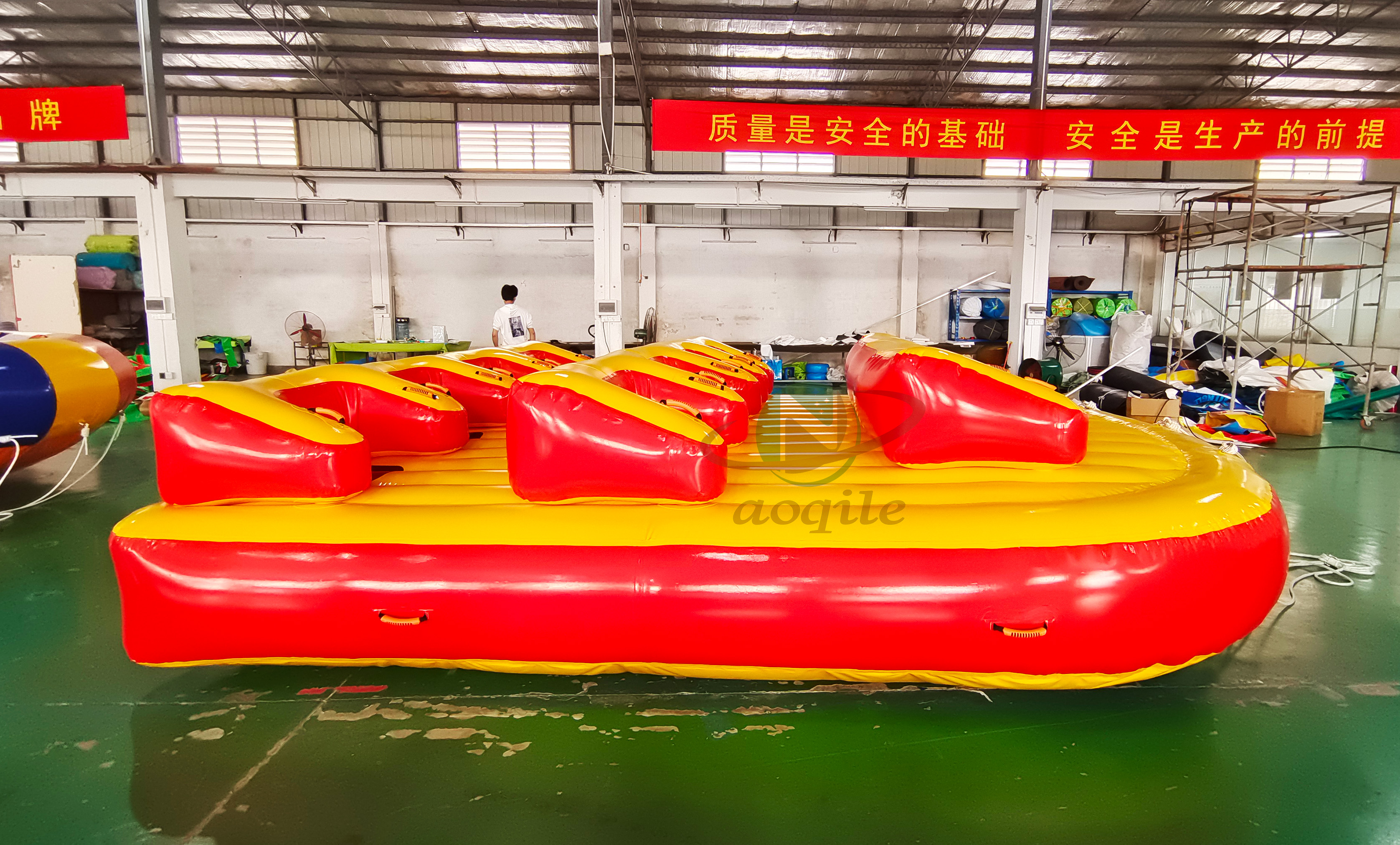 11 Persons water sport toy Inflatable towable Aqua Speed Flying Boat ski tube Crazy Toys water sofa Inflatable towable boat