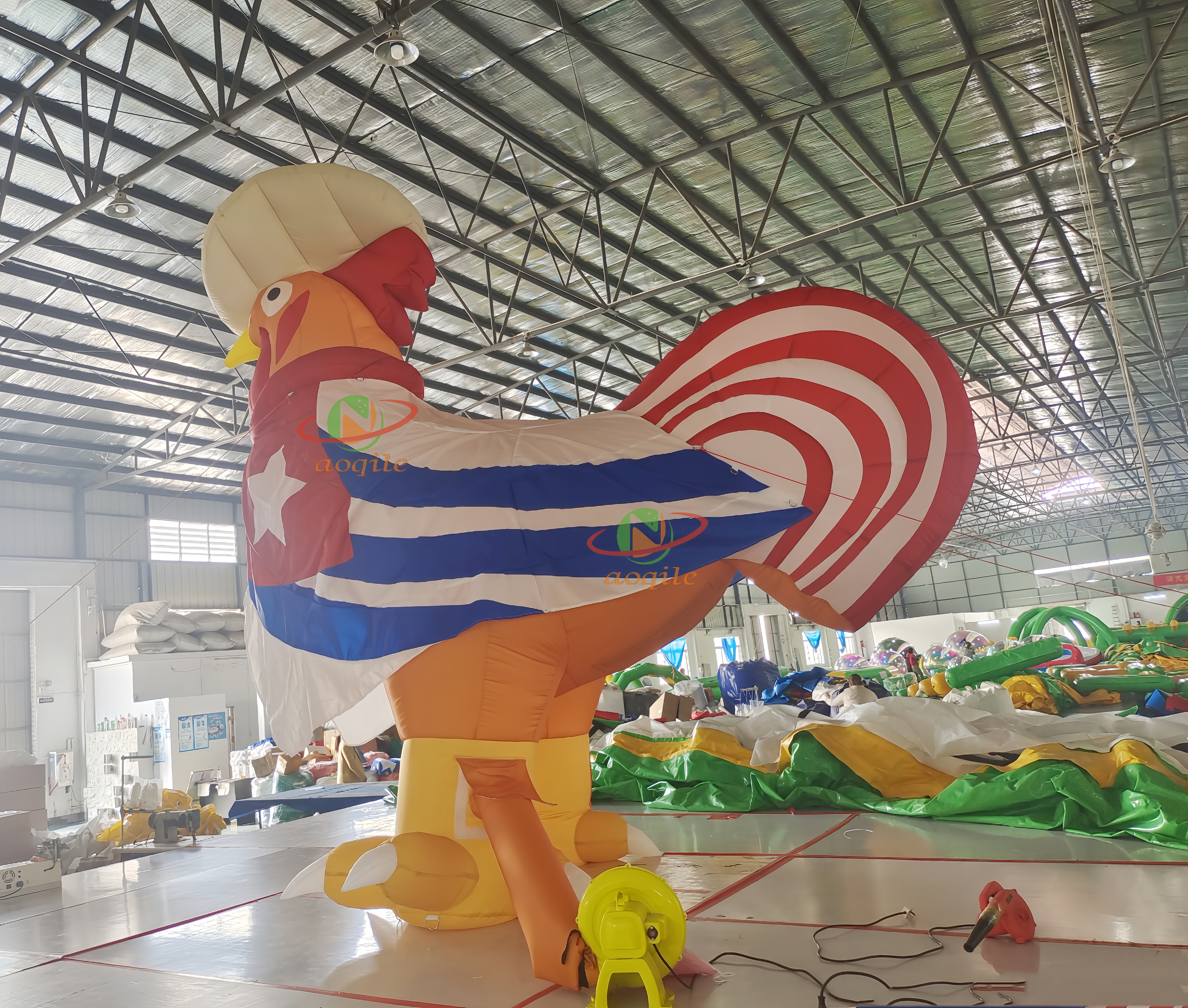 Rooster Mascot Inflatable Chicken Inflatable Cock Cartoon Model with Logo For Advertising Decoration