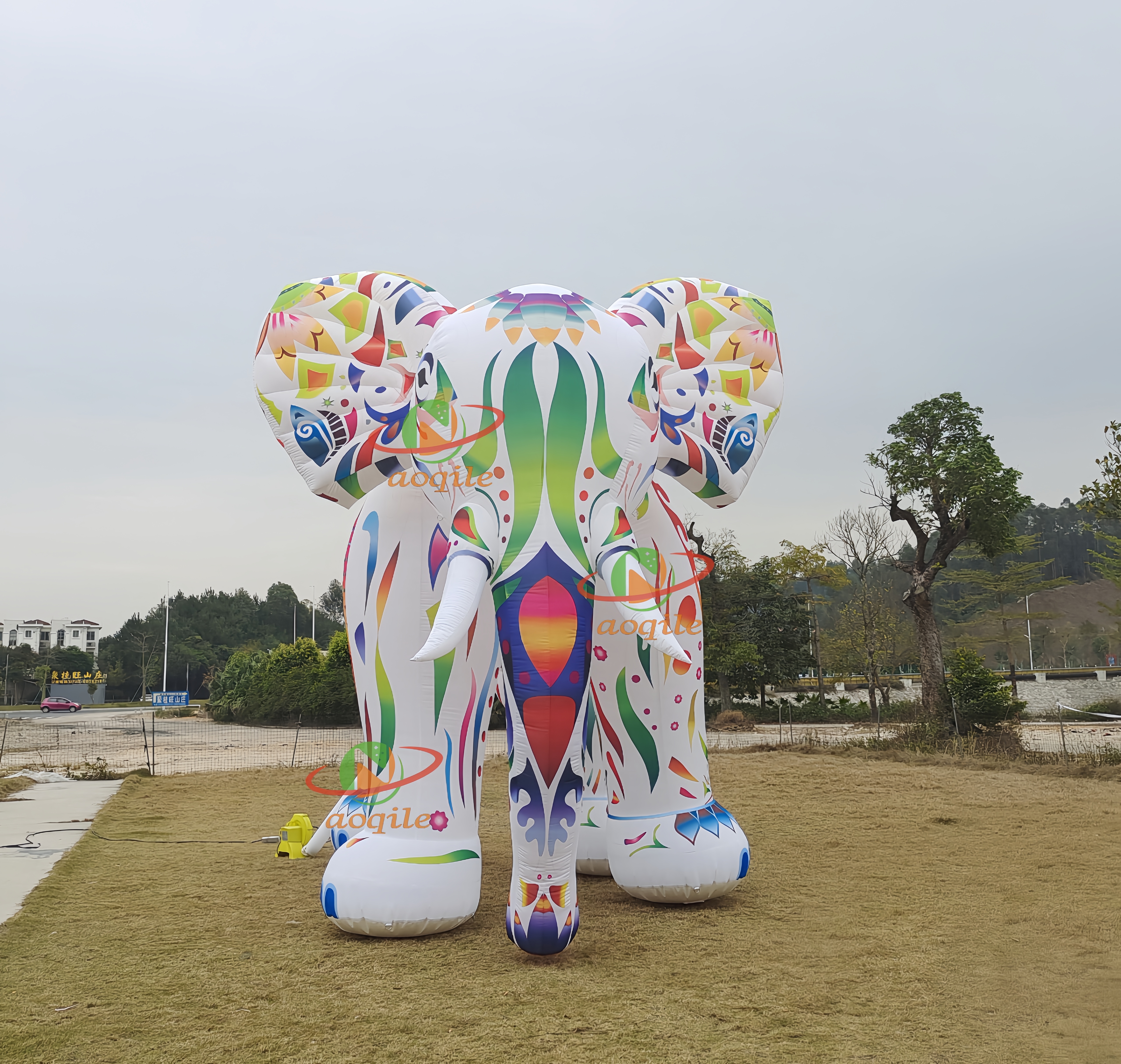 Customized Decoration Giant Inflatable Elephant ,Advertising Inflatable Cartoon Elephant