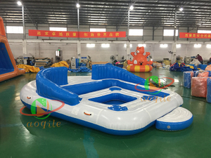 Commercial Inflatable Beach Mattress Pool Boat Party Inflatable Floating Island Lounge Boat