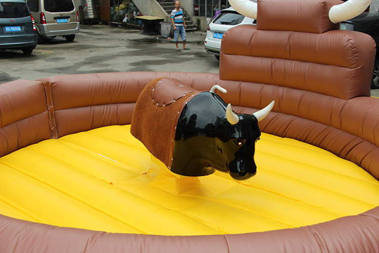 Aoqile Commercial Inflatable Bull Riding Machine Adjustable Speed for Adult Teenager Outdoor Fun Activities for Events