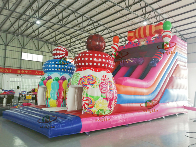 Aoqile High-quality Land Outdoor Inflatable Car Slide Used for Events