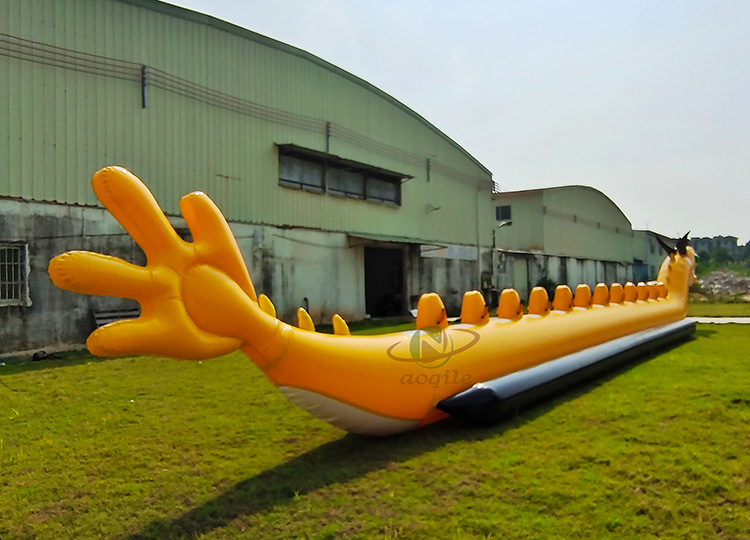 Multiplayer Entertainment Inflatable Dragon Boat Crazy Water Sport Game Toy Banana Boat