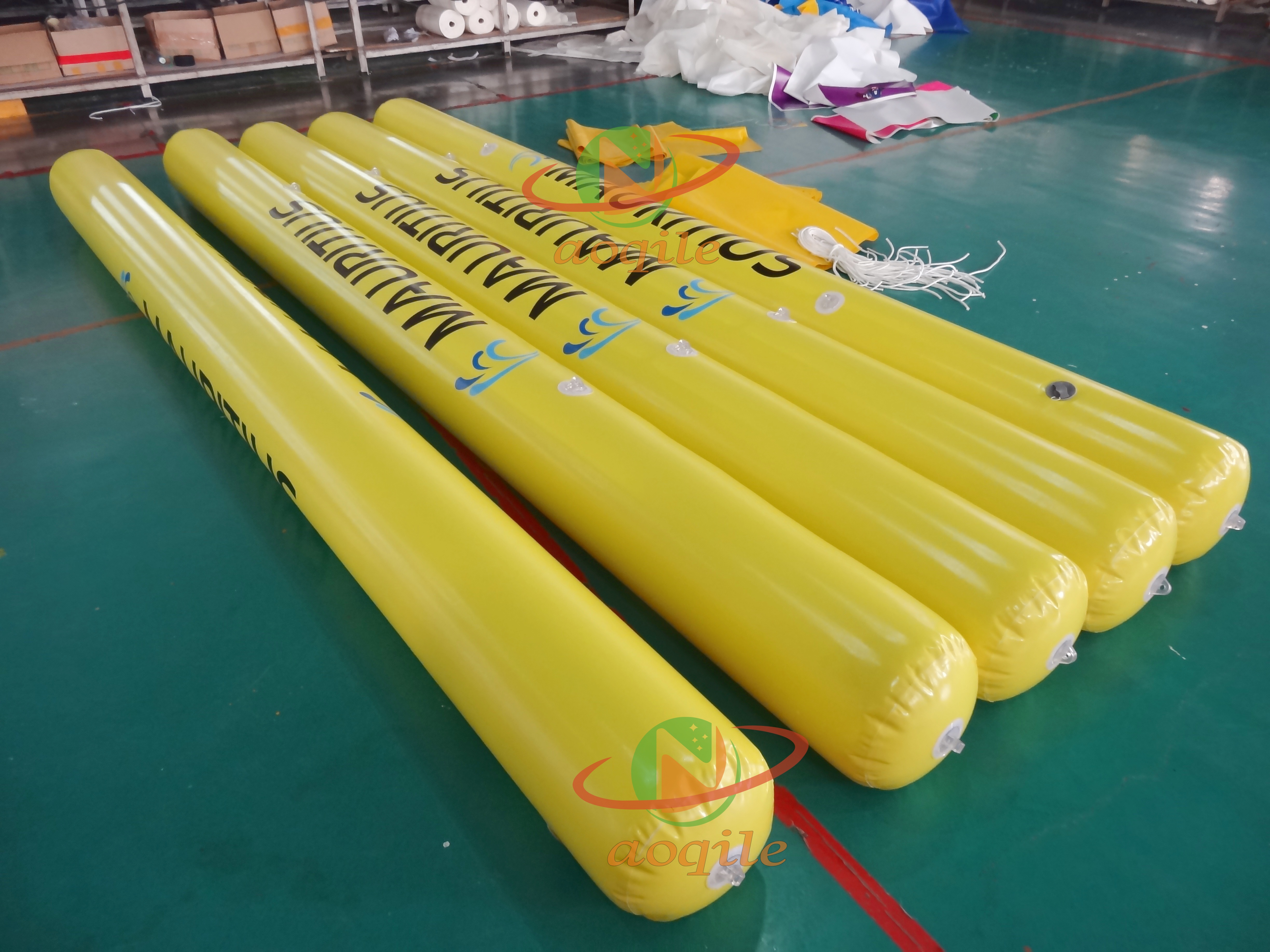 Pvc Airtight Swimming Long Cylindrical Advertising Buoy Open Water Competition Floating Buoy