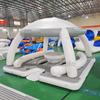 Water sports equipment inflatable island floating lounge inflatable dock non slip with canopy