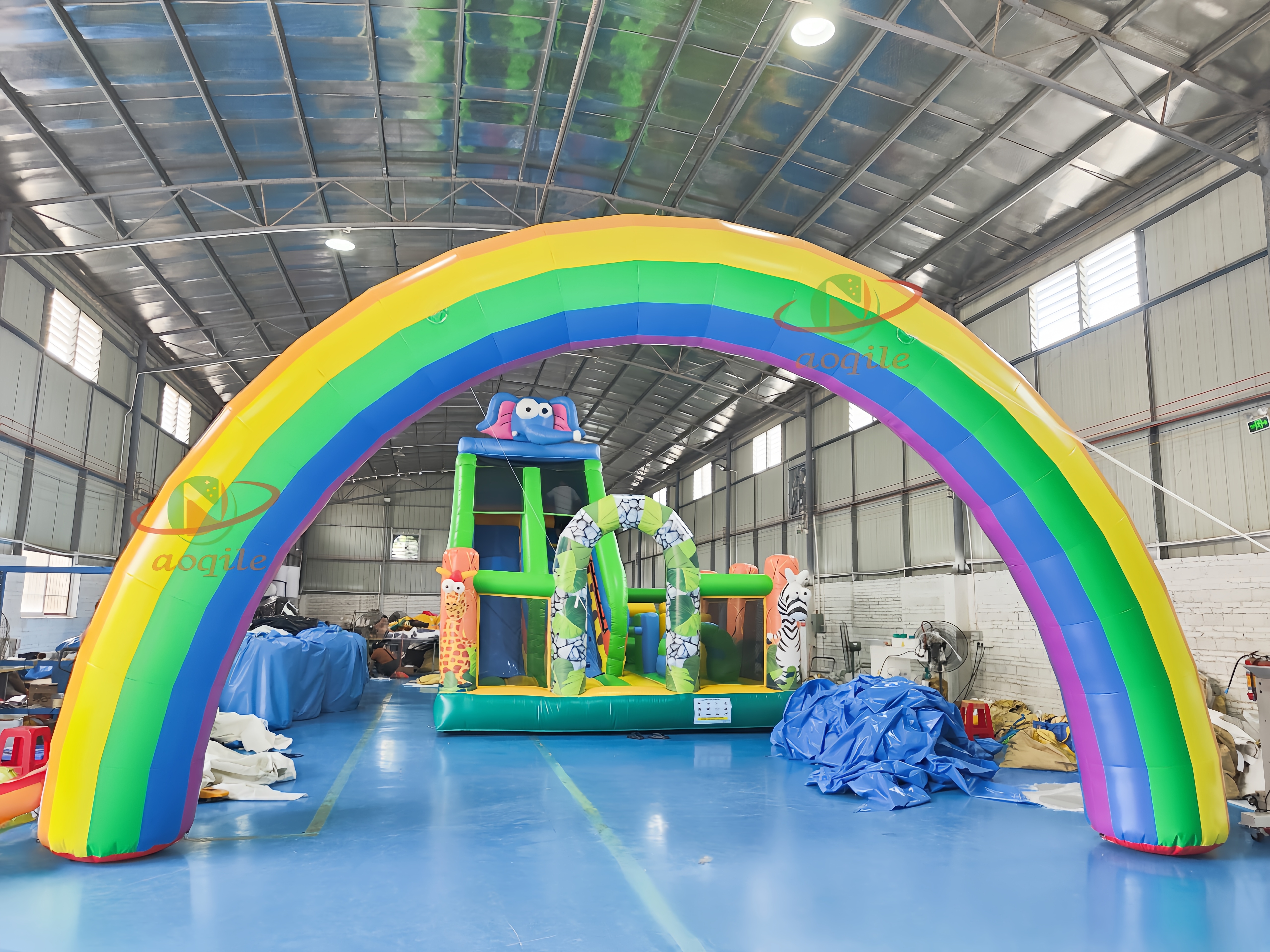 2024 Hot sale inflatable rainbow arch, rainbow balloon arch for events