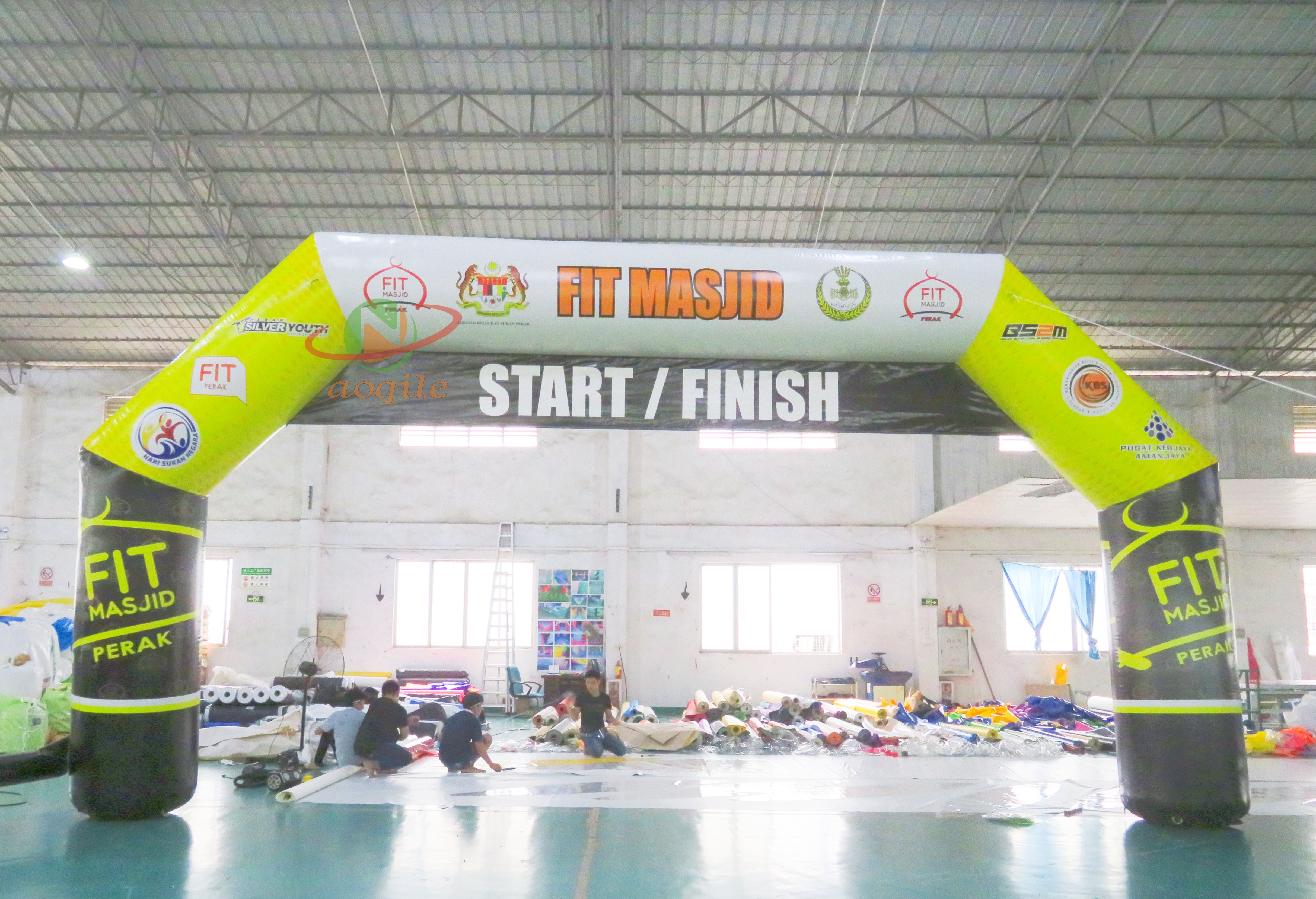 Sports Race Inflatable Star Finish Line Arch for Sports Event Decoration