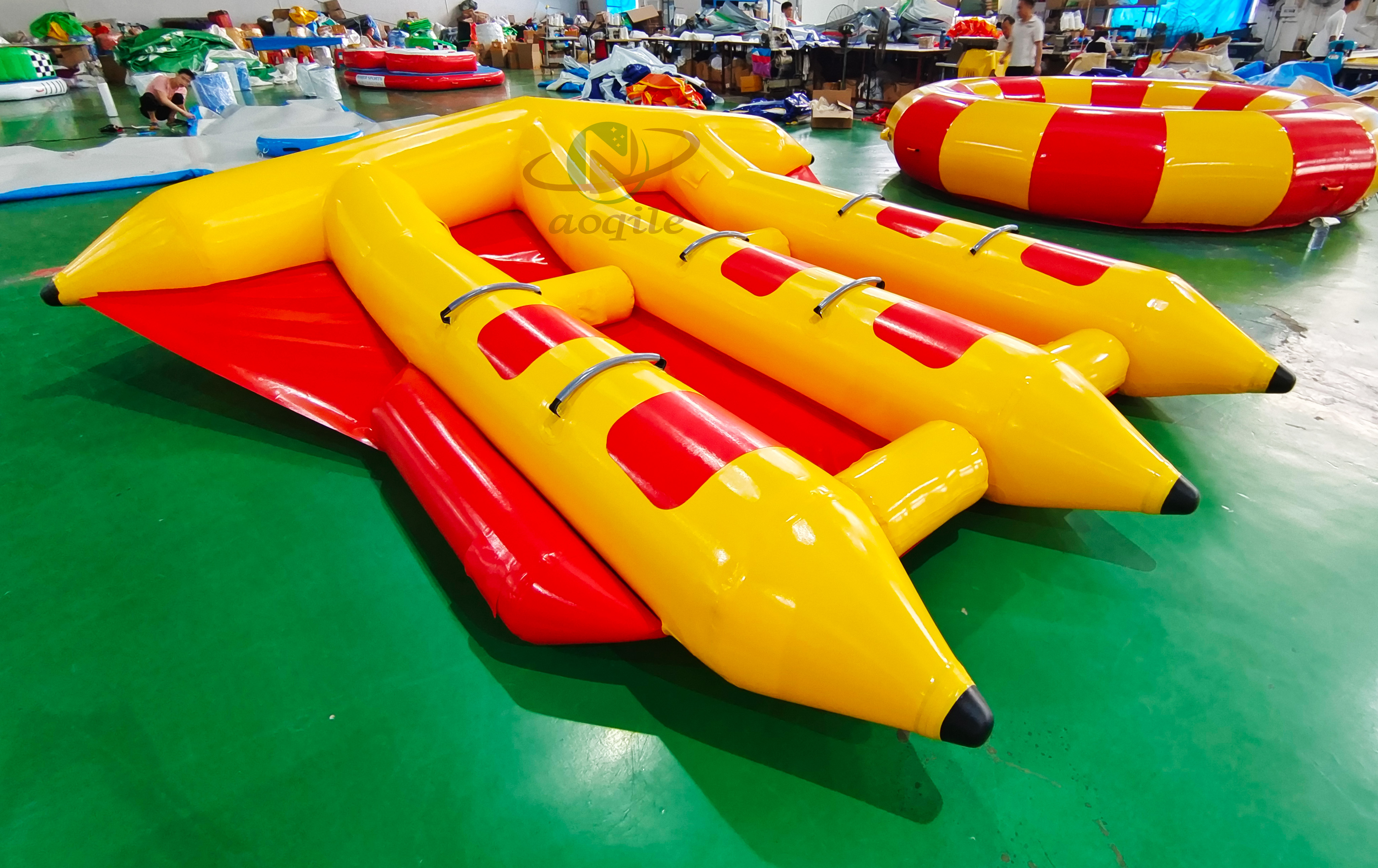 Factory price inflatable water sport fly fish flying fish towable tube banana Boat Water Play sea Equipment