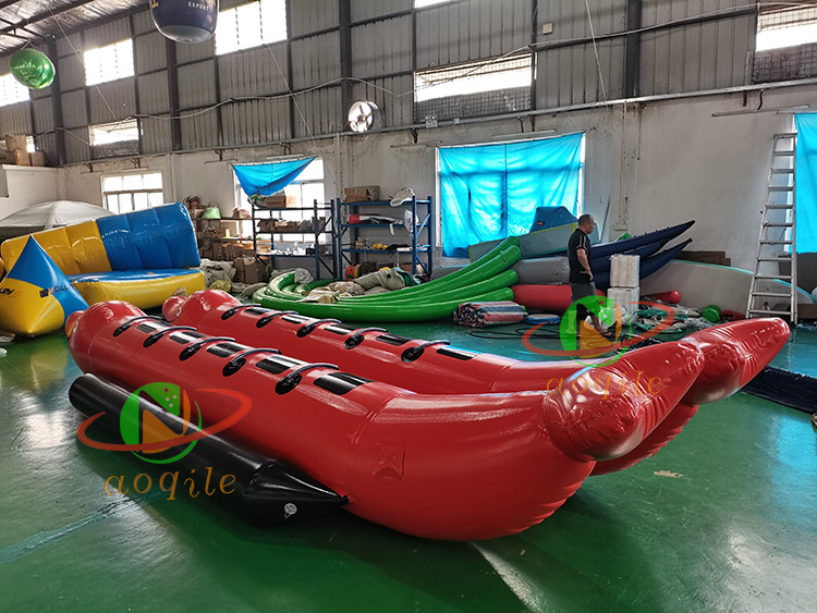 Commercial Fun Inflatable Flying Fish Boat Towable Double Tube Water Inflatable Banana Boat