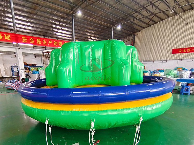 Summer Exciting Water Sports Game Inflatable Round Space Aqua Floating Water Ski Towable Disco Boat