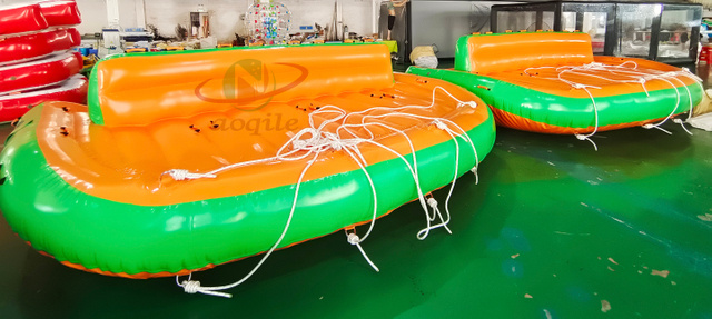 Commercial inflatable floating crazy UFO towable water ski sofa boat