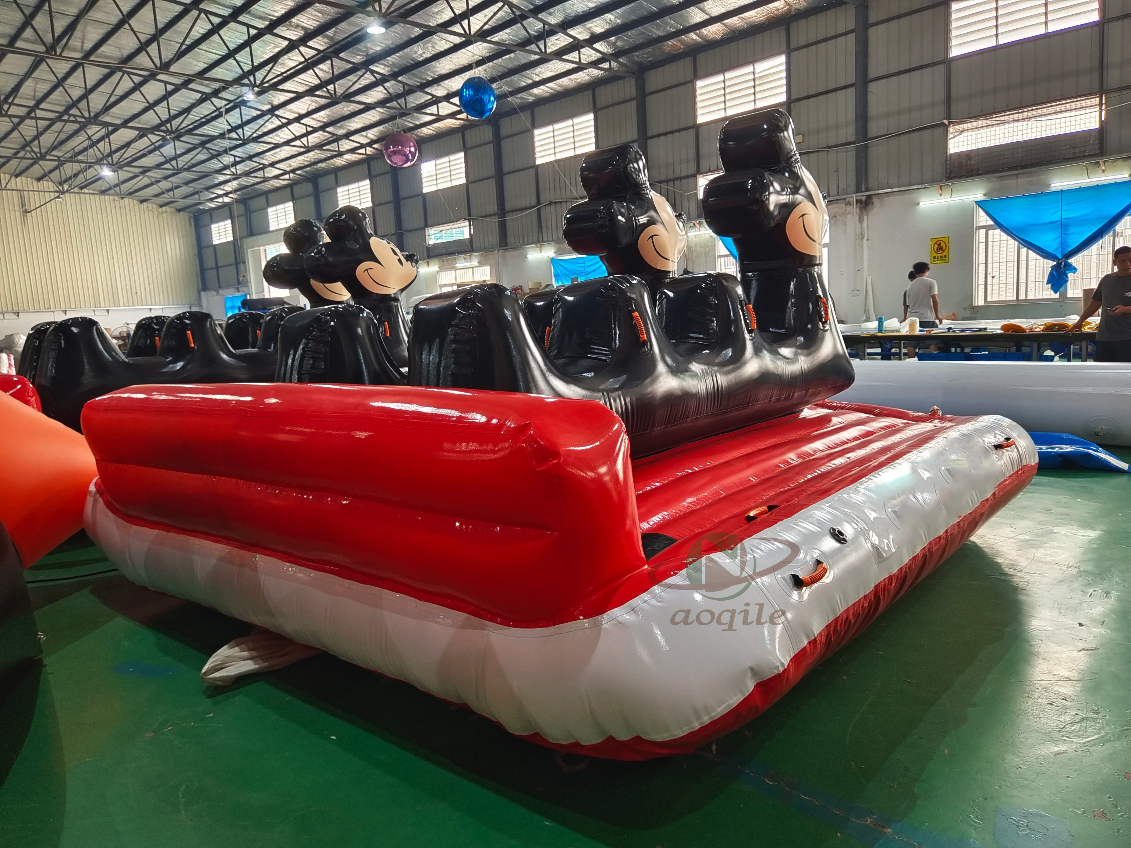 lake inflatables water games Towable Twister Inflatable Spinning UFO Disco Boat 8 Seats Water Games