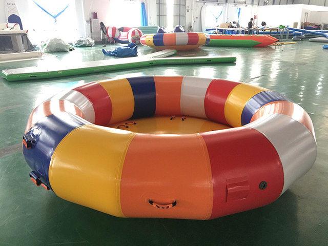 Inflatable Spinning Gyro Boat Towing Inflatable Multiplayer Water Toy Disco Boat