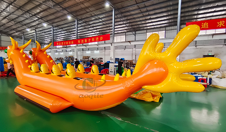 Double Tube Inflatable Banana Boat toy Towable Water Sports game inflatable Dragon Boat