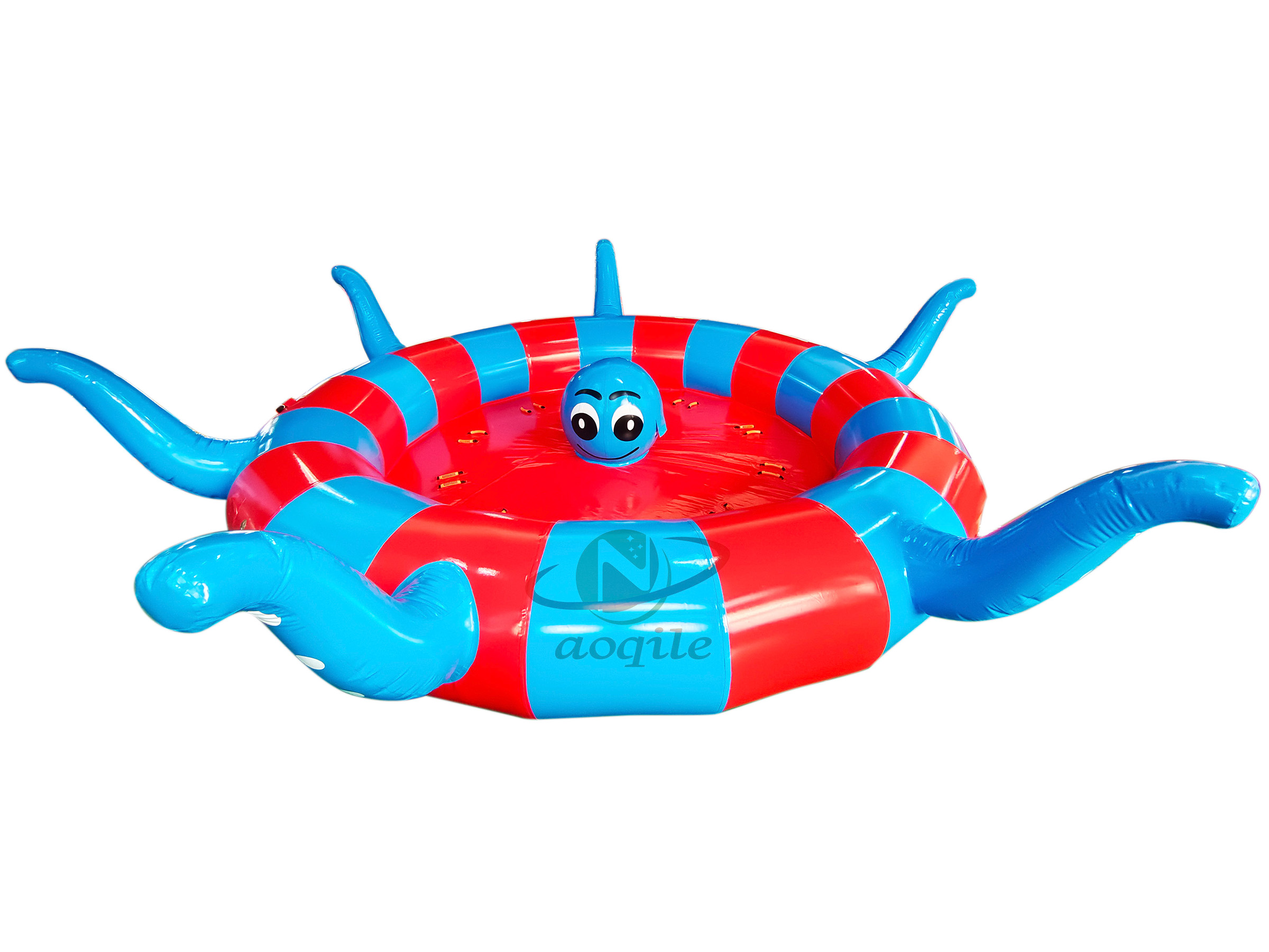 High quality PVC Tarpaulin water sports towable Colorful Inflatable octopus Disco Boat