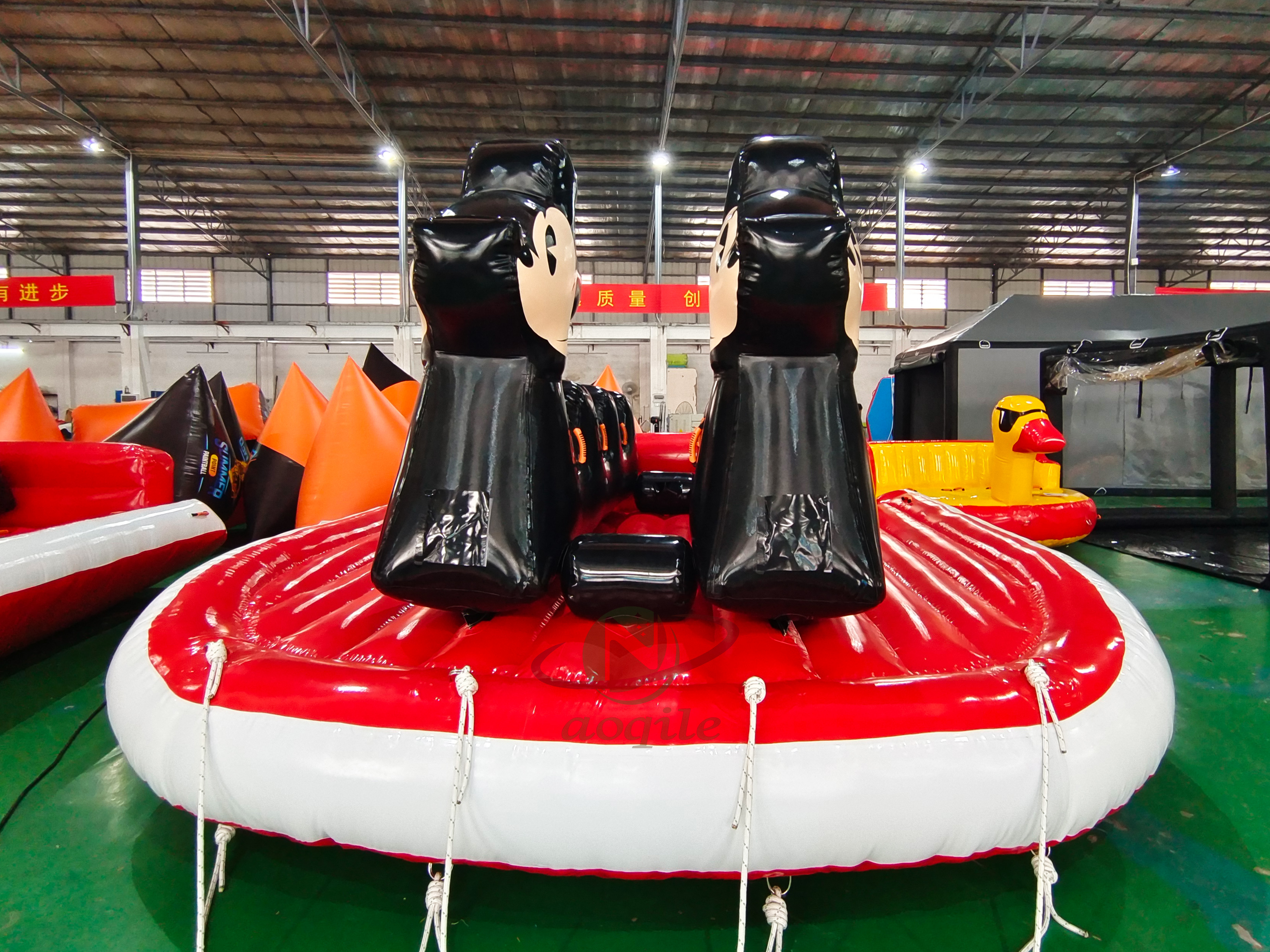 Aoqile High-quality Water Park Entertainment Inflatable Animation-shaped Towable Tools for Events